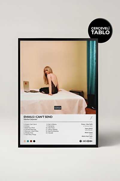 House Gorgeous Sabrina Carpenter Emails I Can'T Send Framed Album Design Musi...