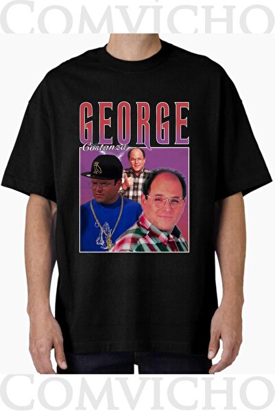 COMVİCHO Unisex George V1 Design Printed Oversize T-Shirt