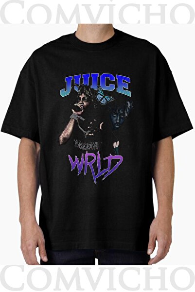 COMVİCHO Unisex Juice Vrld V7 Design Printed Oversize T-Shirt