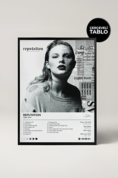 House Gorgeous Poster Spotify cu albumul Taylor Swift Reputation, cu design d...