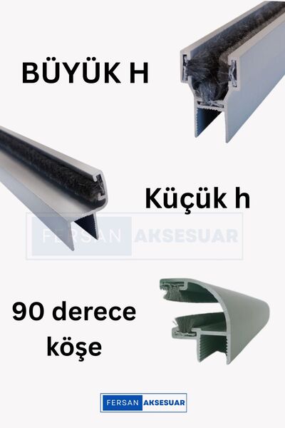 FERSAN AKSESUAR CAM BALKON 8 MM ALÜMİNYUM FİTİL BÜYÜK H 4 ADET 0-150 CM İSTENİLEN ÖLÇÜYE GÖRE KESİLİR