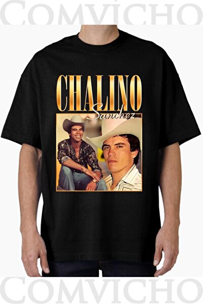 COMVİCHO تي شيرت مطبوع بتصميم Chalino v1 للجنسين