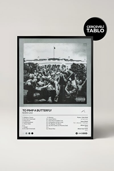 House Gorgeous Pictură cu design de album înrămatat, albumul Kendrick Lamar T...