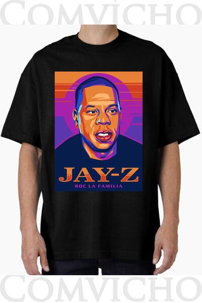 COMVİCHO تي شيرت مطبوع بتصميم Jay Z v1 للجنسين