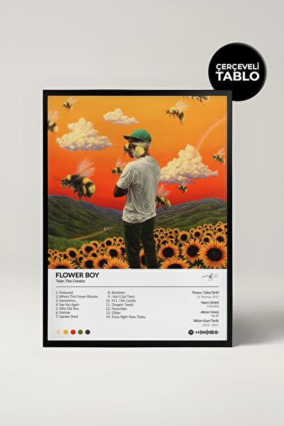 House Gorgeous Poster Spotify cu albumul Tyler The Creator Flower Boy, cu des...