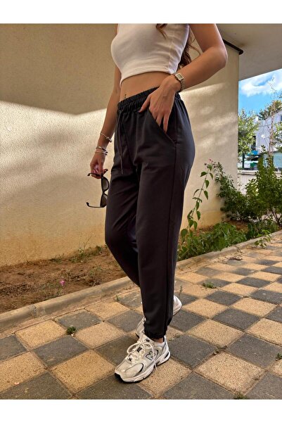 Store Antrasit Paçası lastikli Jogger Eşofman Altı