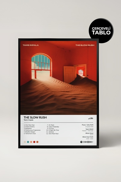 House Gorgeous Tame Impala The Slow Rush Albüm Tasarımlı Spotify Poster Tablo