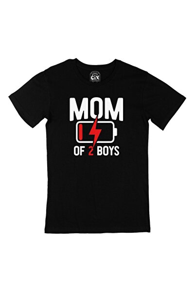 Cix أمي لطفلين تي شيرت أسود
