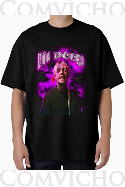 COMVİCHO تي شيرت مطبوع بتصميم lıl peep v2 للجنسين