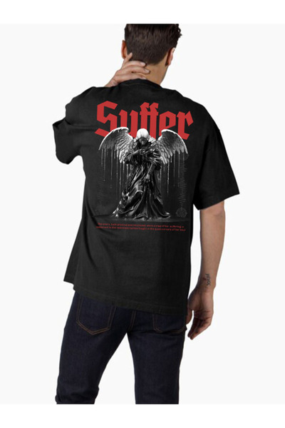 COMVİCHO تي شيرت كبير الحجم مطبوع بتصميم streetwear54 للجنسين