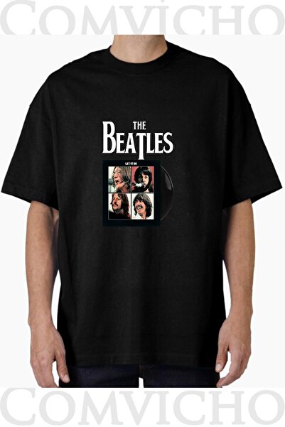 COMVİCHO تي شيرت مطبوع بتصميم البيتلز v1 للجنسين
