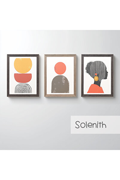 Ahsen resim çerçeve Set de 3 tablouri înrămate - Picturi abstracte pentru dec...