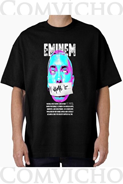 COMVİCHO تي شيرت مطبوع بتصميم Emimen v19 للجنسين
