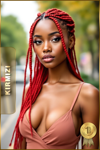 TAM TARZ Fiber Synthetic Hair for African Braid Rasta and Box Braid - Red