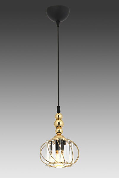 ESSLİGHT Işıl Tekli Sarkıt Avize Kristal Taşlı Modern Dekoratif Aydınlatma