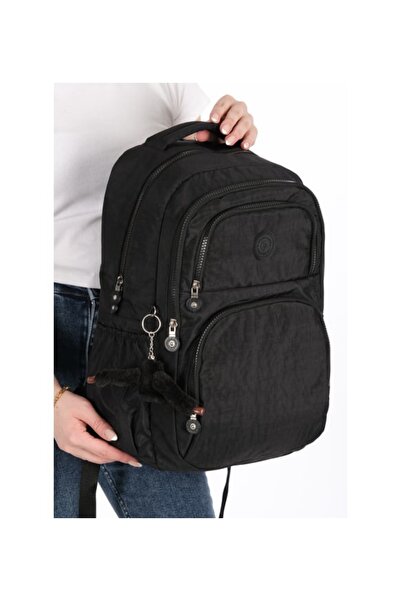 ROSSO Unisex School Backpack Crinkle Water-Proof Fabric Junior High School College Backpack