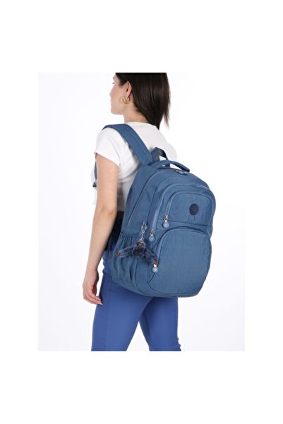 ROSSO Monkey Keychain - High School and Junior High School Unisex Backpack, Crinkle Lux Fabric, Waterproof