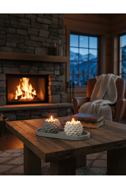 Pine Cone Candle Holder Decorative Serving Plate