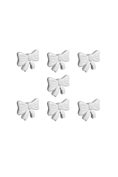 kralkulp 7 Pieces Bow-Shaped Furniture Handle White (Bow Handle)