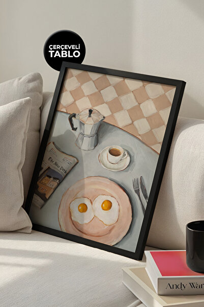 House Gorgeous Pictură artistică înrămată, pentru bucătărie, cu efect de acua...