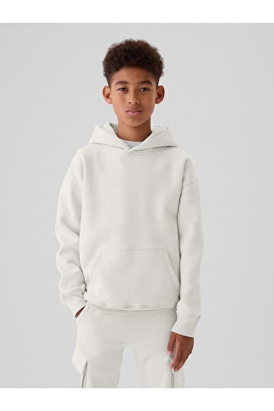 GAP Erkek Çocuk Kırık Beyaz Vintage Soft Relaxed Sweatshirt