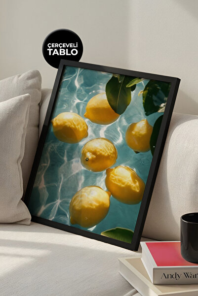 House Gorgeous Çerçeveli Sanatsal Tablo Tablo, Mutfak, Bar Köşesi, Sulu Boya ...