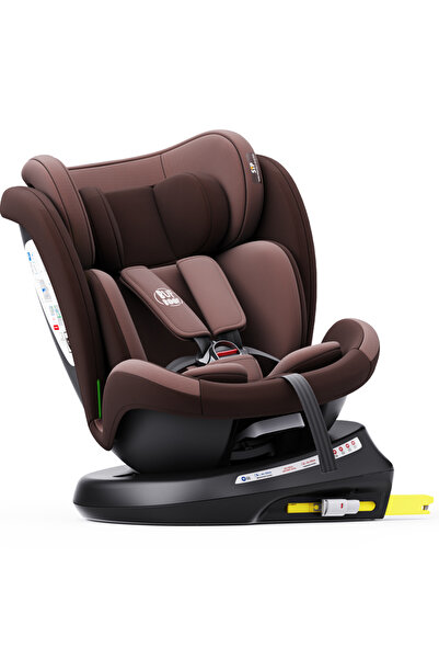 BUF BOOF Scaun auto TWT Plus iSize Buf Boof Coffee isofix Rotativ 360 Pozitie Somn Top Tether 40-150 cm