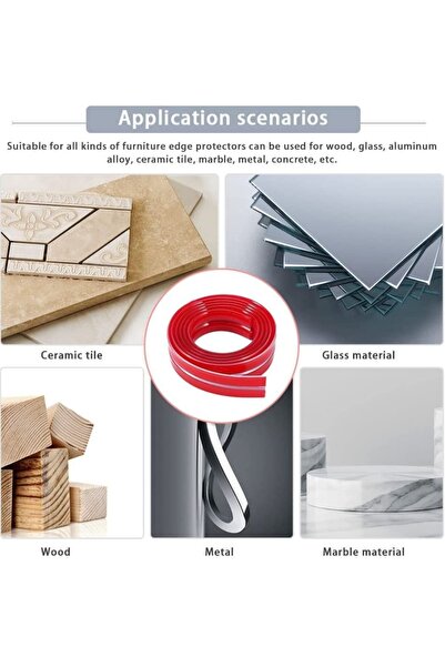 Acarlar Ticaret Edge Protection Baby 4 Corner Protection, Corner Protection, Self-Adhesive Soft Table for Baby