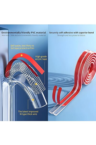 Acarlar Ticaret Edge Protection Baby 4 Corner Protection, Corner Protection, Self-Adhesive Soft Table for Baby