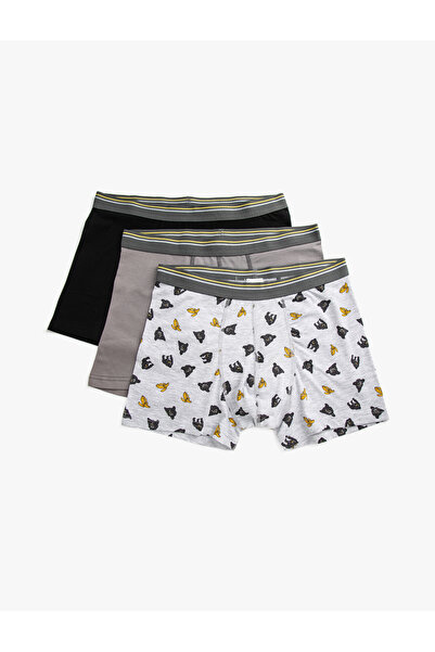 Koton Cotton Patterned 3-Piece Shorts
