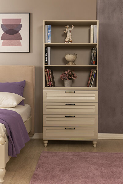 arionkids Pera Çekmeceli Şifonyer & Kitaplık Set | MDF Kalitesi | Fonksiyonel ve Şık