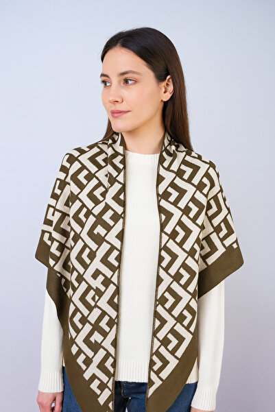 Sebir Moda V Patterned Knitwear Triangle Shawl