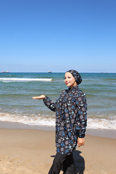 DLC Tekstil Σετ μαγιό 3 τεμαχίων με μοτίβο χιτζάμπ