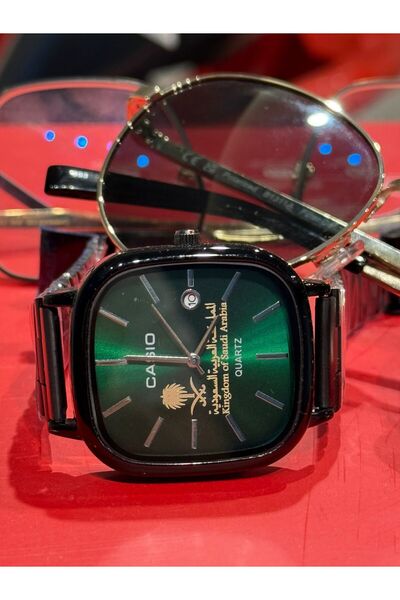 Casio Casio Saudi Arabia Watch Black with Green | Men's