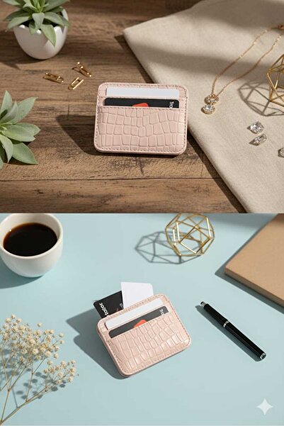 Uzs pace Leather Look Shiny Card Holder Mini & Wallet