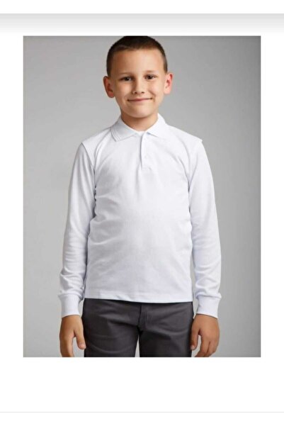 Genel Markalar Uzun Kollu Polo Yaka Okul Tshirt