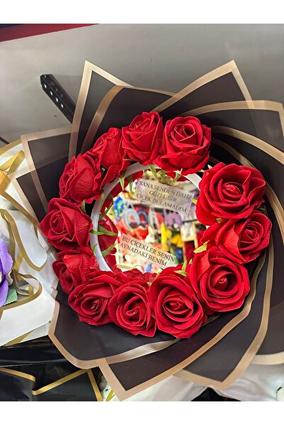 Tasarım Işıklı Ayna Çiçek Buketi