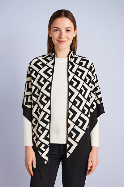 Sebir Moda V Desenli Triko Üçgen Şal