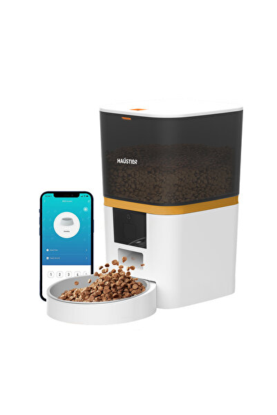 Haustier QQ003 Akıllı Kedi Köpek Otomatik Mama Kabı Beyaz TÜRKİYE GARANTİLİ