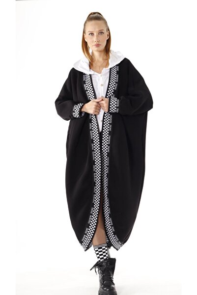 shE tekstil Wide-Style Cardigan with Raised Stitching Inside