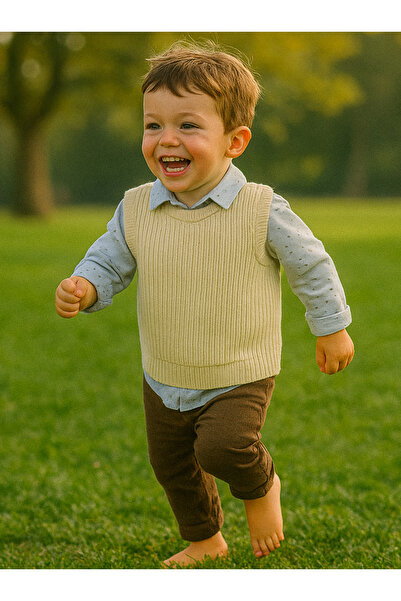 Nimini Kids Preschool Nursery Kindergarten Crew Neck Thessaloniki Knitted Sweater Unisex Baby Kids Sweater (0-5 Years)