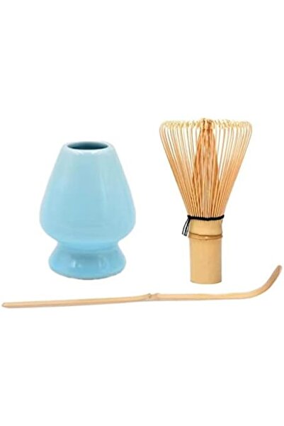 X LOT مجموعة خفاقة ماتشا مكونة من 3 قطع - خفاقة يدوية الصنع من الخيزران وحامل، ومغرفة شاي