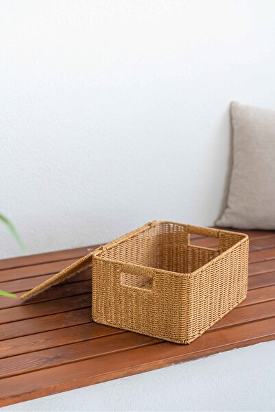 KaiHome Bambu/Rattan 3lü Çok Amaçlı Hasır Düzenleyici/Organizer/Sepet/Banyo Düzenleyici