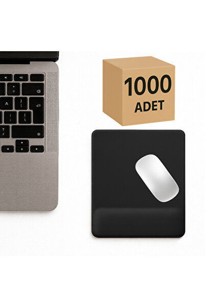 Boldy 1000'li Bilek Destekli Mousepad - Kaymaz Mouse Ped - Fare Pedi-Dikdörtg...