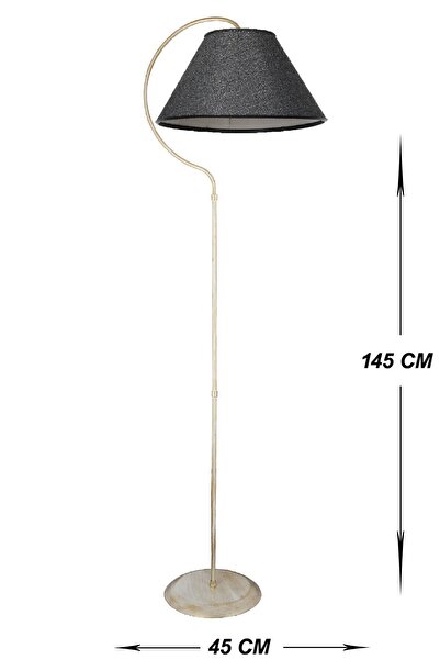 VENON Aydınlatma Lambader Elips Krem Sarı Patine Koyu Gri