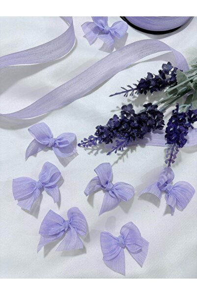 NaturessCo Purple Unadorned Gift Decoration Linen Ribbon Ready-Made Bow - 25 ...