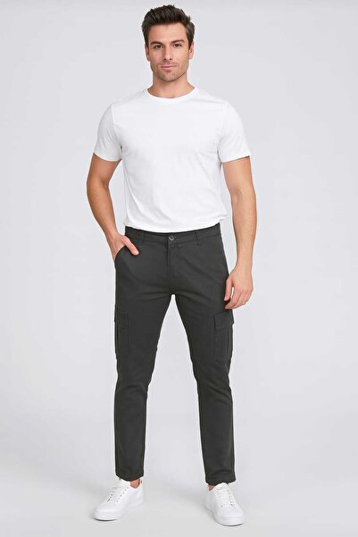 Endow jeans Cargo Pocket Men's Pants, 100% Cotton Lycra Gabardine Linen Fabri...