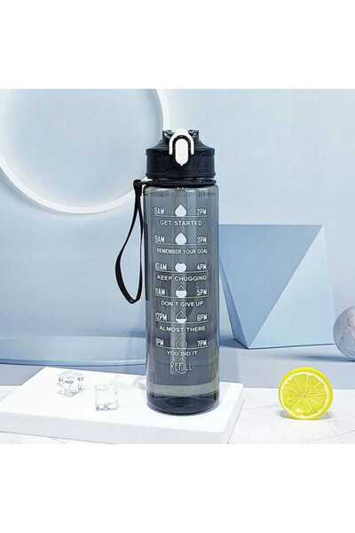 OSMEY زجاجة مياه تحفيزية شفافة سعة 900 مل للأطفال، زجاجة مياه لطيفة خالية من ...