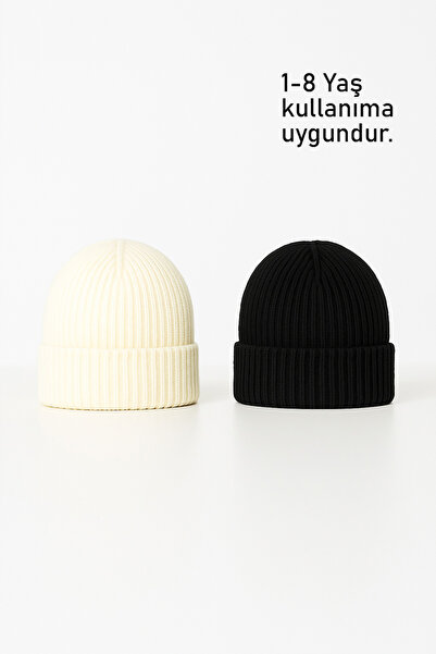 Baby Cais Collection طقم قبعة للأطفال والرضع مكون من قطعتين، قبعة شتوية محبوكة للجنسين من سن 1 إلى 8 سنوات