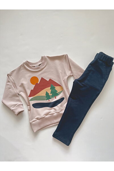 Tarkito Baby طقم سترة وبنطلون رياضي مطبوع من القطن 100٪ للأعمار من 2 إلى 7 سنوات